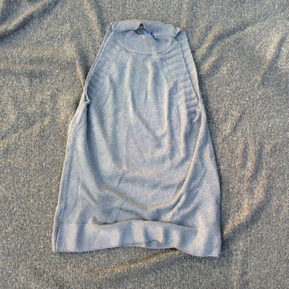 TOPSHOP METALLIC BLOUSE